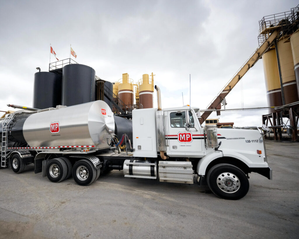 Photo of a material transport truck supporting construction and infrastructure projects by The Miller Group