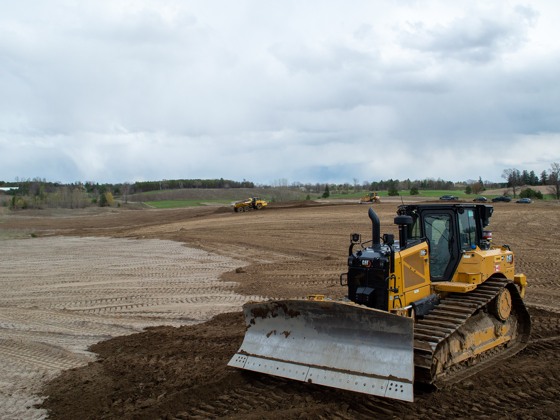 Uxbridge-Earthmoving-Rehabilitation-process Earthmoving phase of rehabilitation process at Uxbridge gravel pit