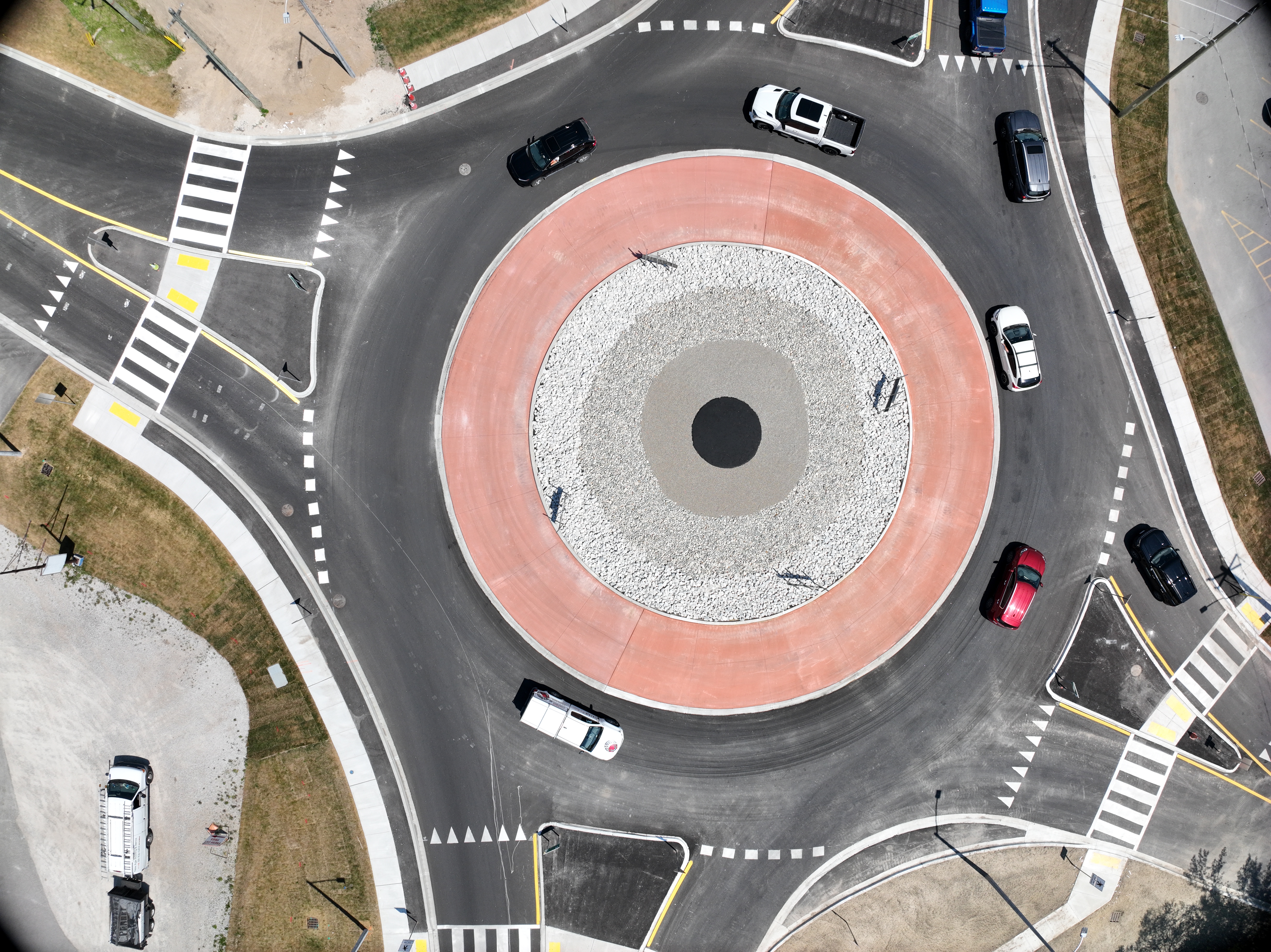 Aerial photograph of the Southampton Roundabout project by The Miller Group